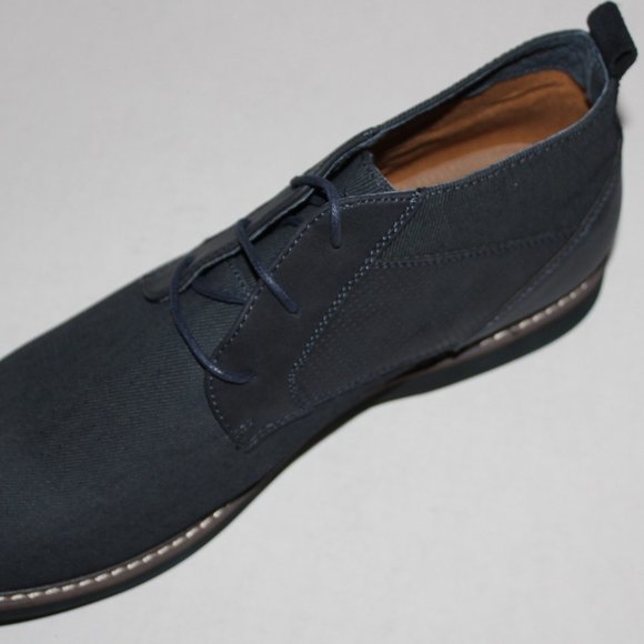 STEVE MADDEN NAVY MIXED MEDIA CHUKKA BOOT main image 6